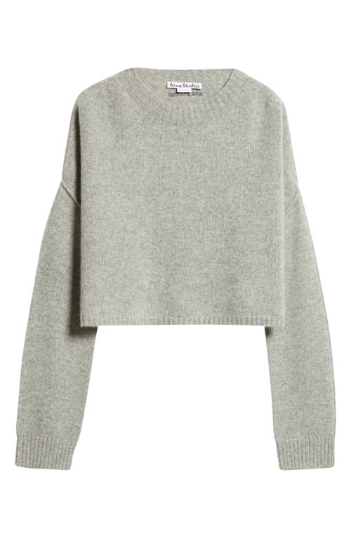 Acne Studios Touch Of Cashmere Loose Boxy-fit Sweater In Grey Melange