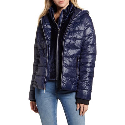 Marc New York Hooded Puffer Jacket, Blue