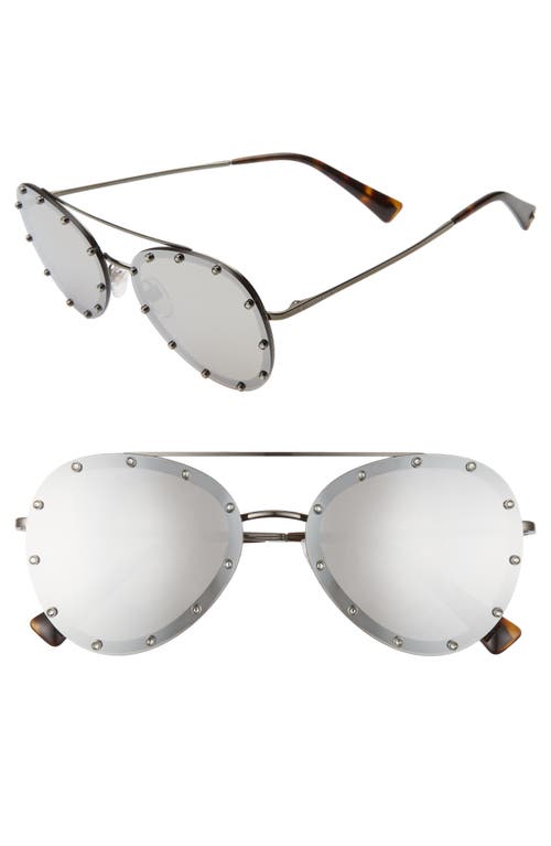 EAN 8053672820515 product image for Valentino 58mm Metal Aviator Sunglasses in Silver/Silver Mirror at Nordstrom | upcitemdb.com