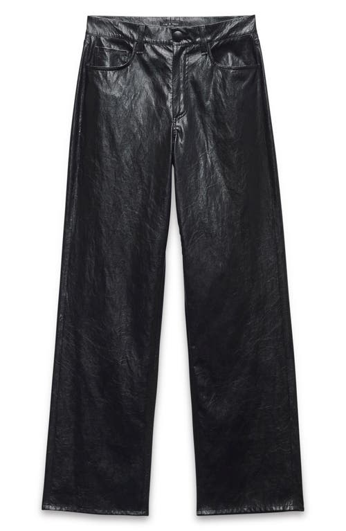 Shop Rag & Bone Shea Foil Faux Leather Pants In Black