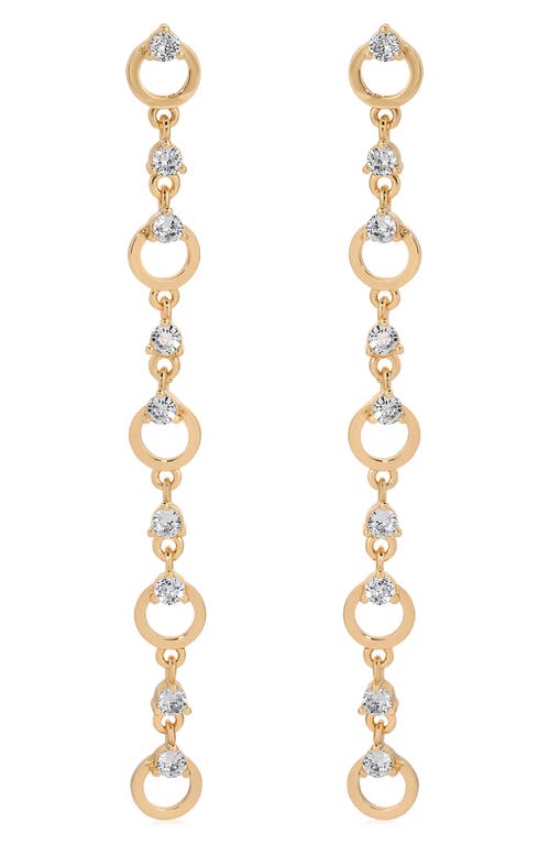 Ettika Cubic Zirconia Linear Drop Earrings In Gold