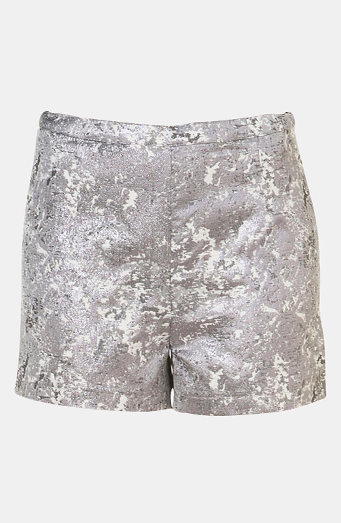 Topshop Metallic Jacquard Shorts | Nordstrom