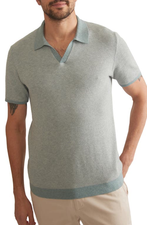 Marine Layer Liam Knit Polo In Blue
