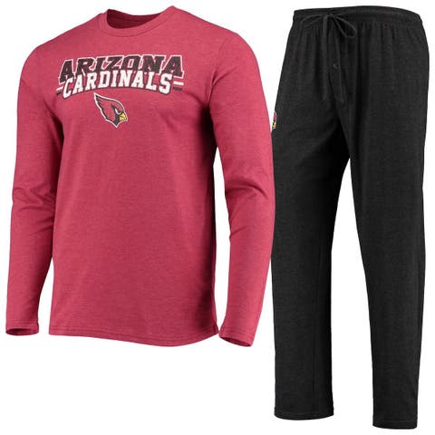 Men's Cardinal Arizona Cardinals Holiday Wordmark Ugly Pajama Set