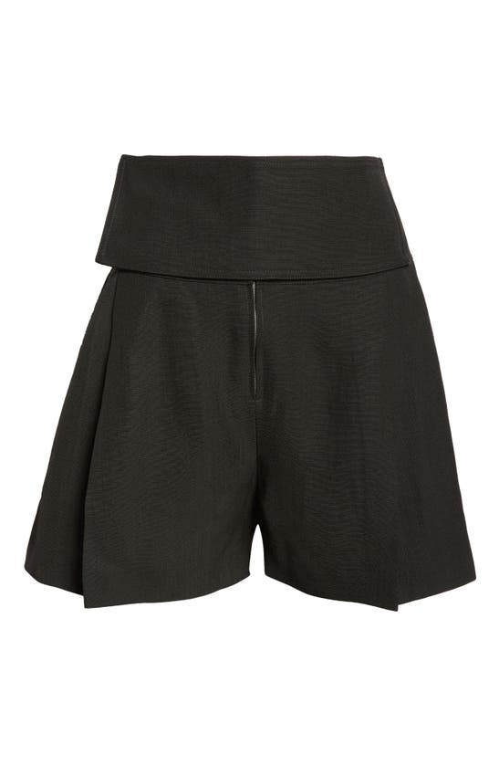 Shop Jil Sander Pleated Tailored Shorts In 001 Black