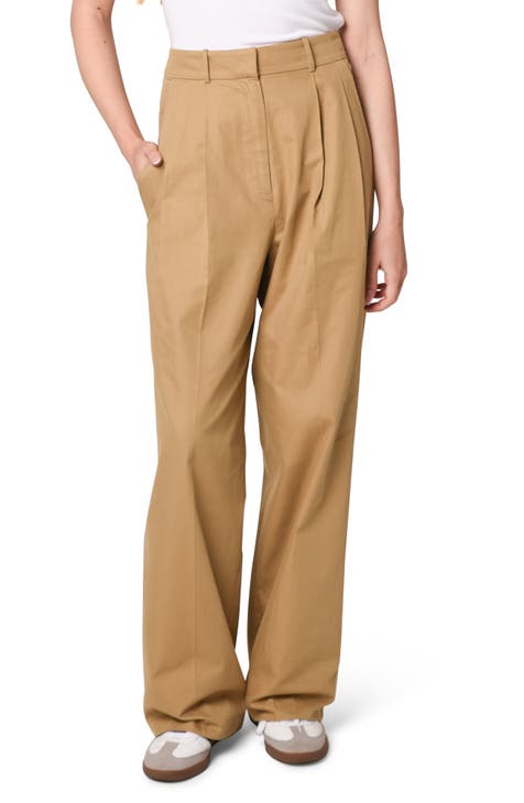 Peyton Crinkled Pleated Pants, Women's Pants
