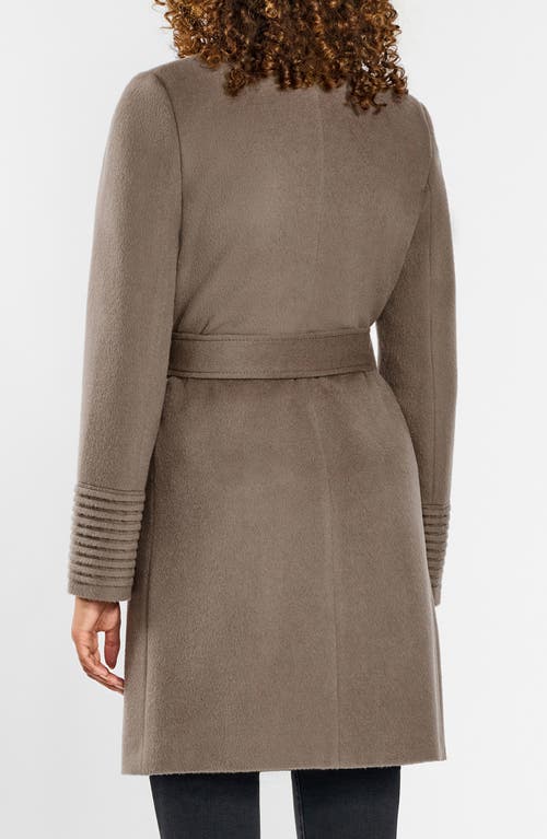 Shop Sentaler Pickstitch Detail Alpaca & Wool Wrap Coat In Beige