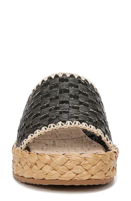 Circus Ny By Sam Edelman Wallis Raffia Platform Slide Sandals In Black