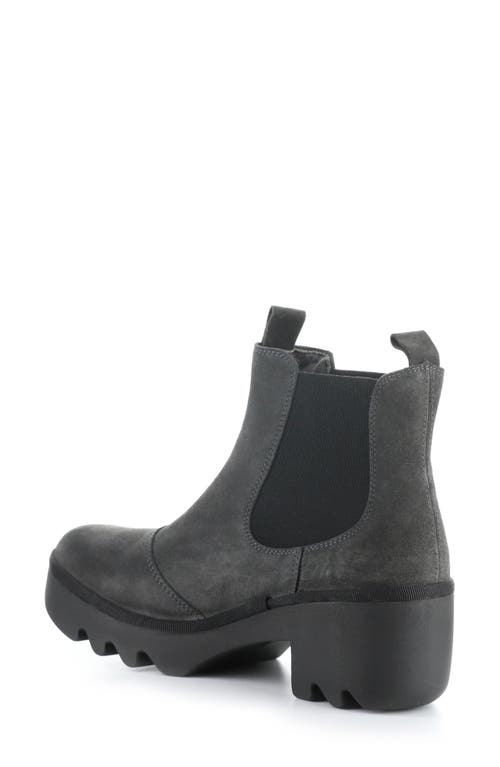 Shop Fly London Trig Platform Chelsea Boot In Diesel Oil Suede
