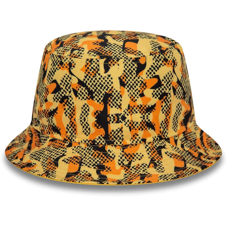 Shop New Era Gold Mclaren F1 Team Camo Print Bucket Hat