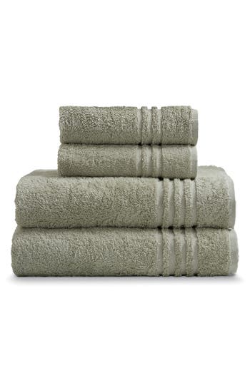 Ella Jayne Home Solid Cotton 4-piece Towel Set In Sage
