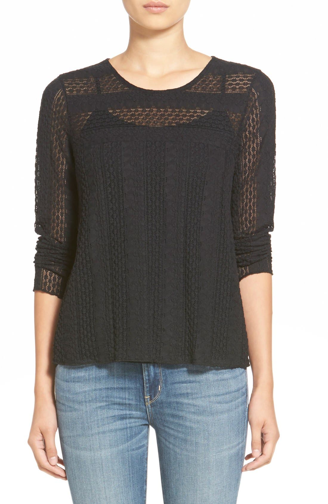 Hinge Pointelle Open Knit Top Nordstrom
