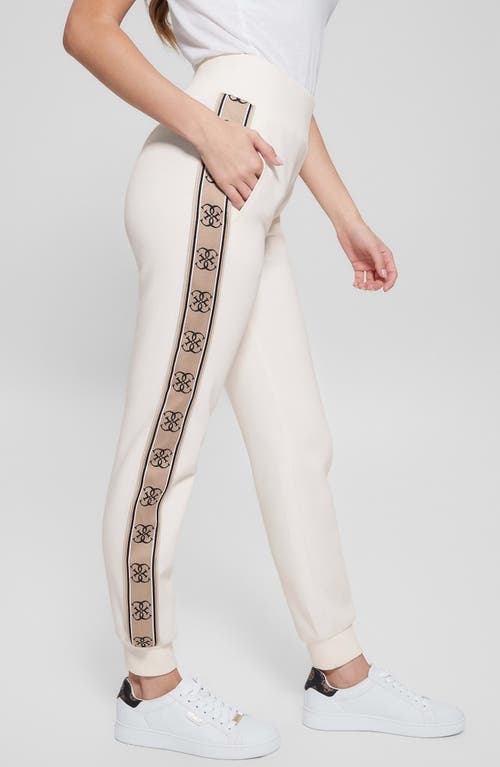 Guess Britney Logo Tape Joggers In Ocean Salt