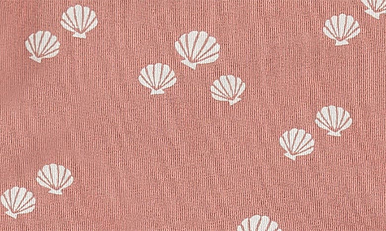 BABYFACE BABYFACE SHELL PRINT STRETCH COTTON SHORT SLEEVE SWEATSHIRT