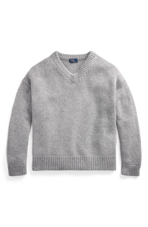 Polo Ralph Lauren Cashmere V-neck Sweater In New Grey Heather 24