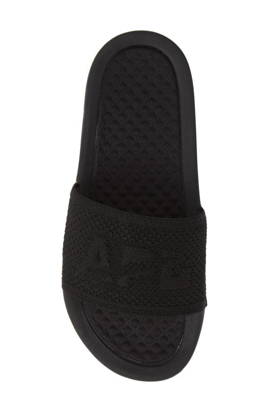 Shop Apl Athletic Propulsion Labs Apl Big Logo Techloom Knit Sport Slide In Black