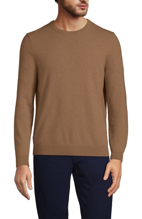 Shop Lands' End Fine Gauge Cashmere Sweater In Classic Camel