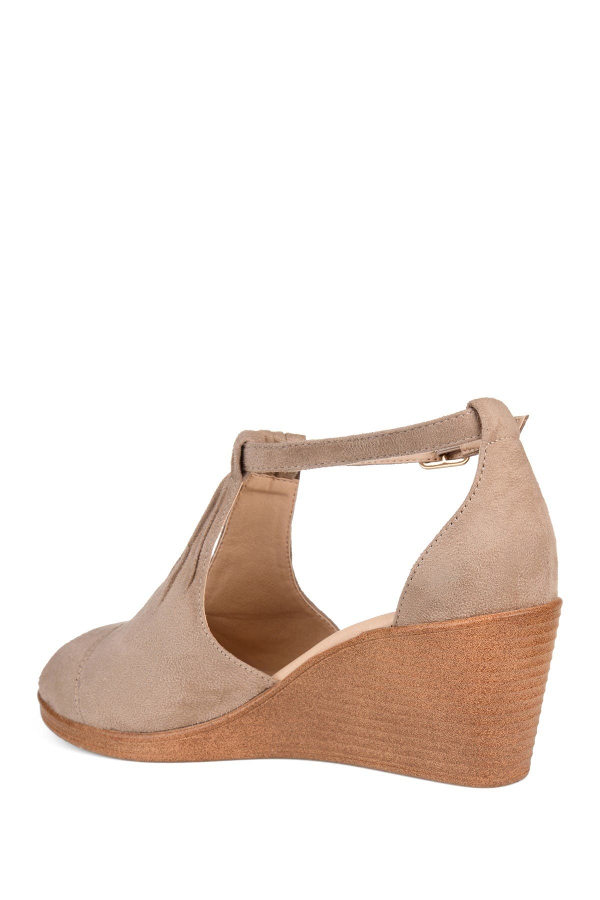 Journee Collection Kedzie Wedge Sandal In Medium Beige