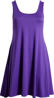 24seven Comfort Apparel Stretch Fit & Flare Dress