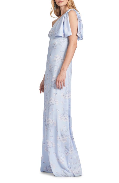 Shop Sachin & Babi Chelsea Floral One-shoulder Gown In Carolina Wildflowers