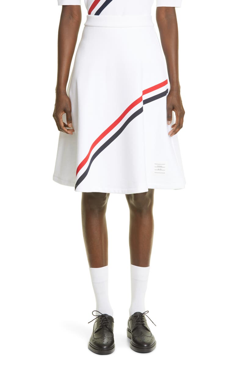 Thom Browne RWB Diagonal Stripe Skirt, Main, color, 