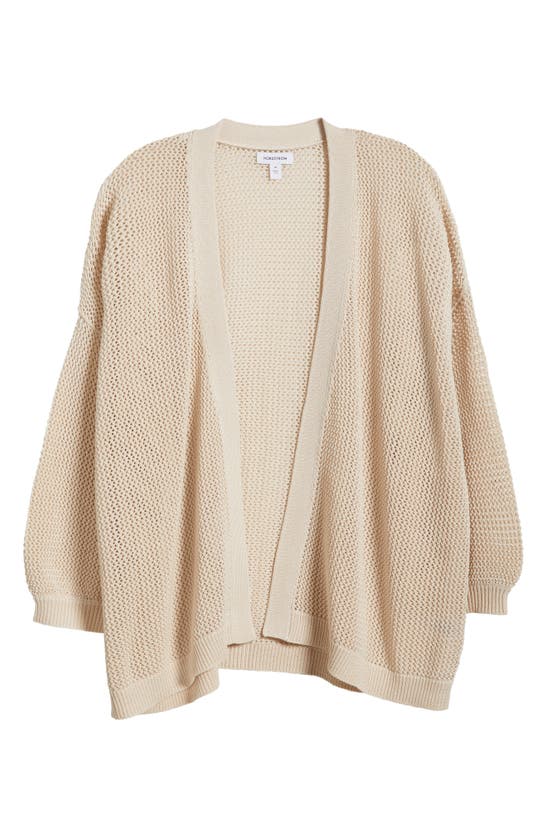 Shop Nordstrom Open Stitch Open Front Cotton Cardigan In Beige Beach