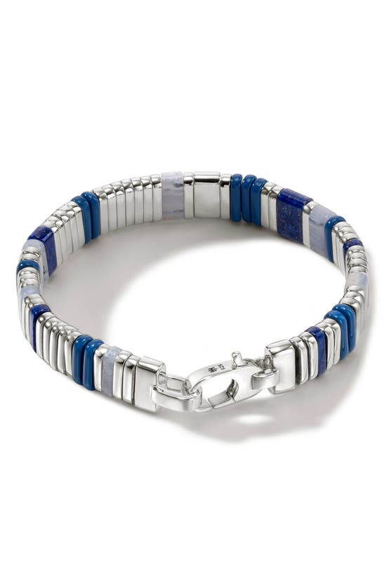 Shop John Hardy Colorblock Sterling Silver Bracelet In Blue
