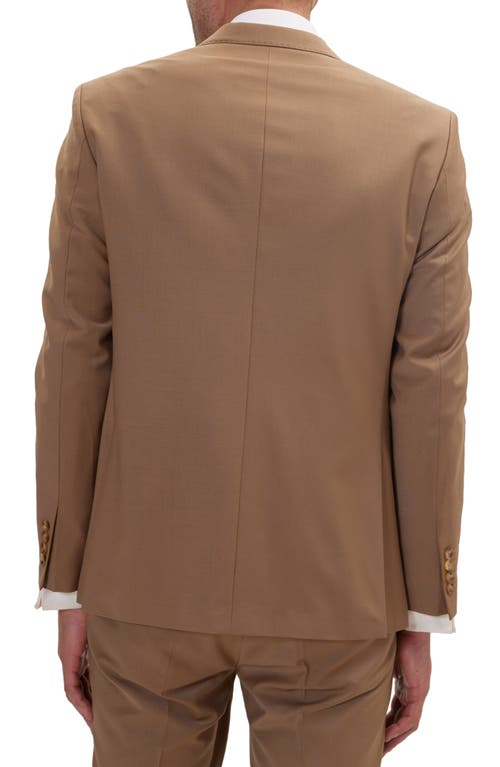 Ron Tomson Super 120s Merino Wool Tuxedo Jacket In Khaki