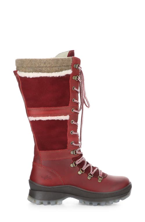 Shop Bos. & Co. Daws Waterproof Winter Boot In Red/sangria/beige Saddle