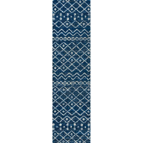 Shop Jonathan Y Aksil Moroccan Beni Souk Area Rug In Navy/cream