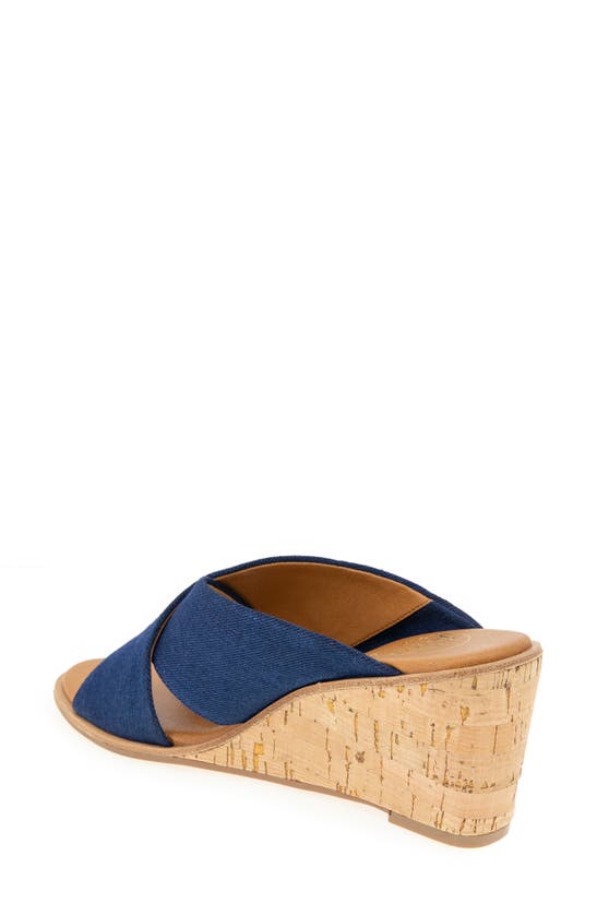 Shop Andre Assous Bryana Wedge Sandal In Navy