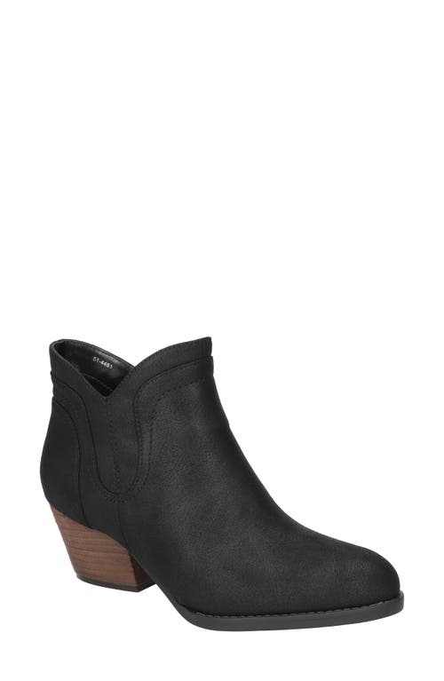 Bella Vita Trust Womens Block Heel Faux Leather Ankle Boots In Black