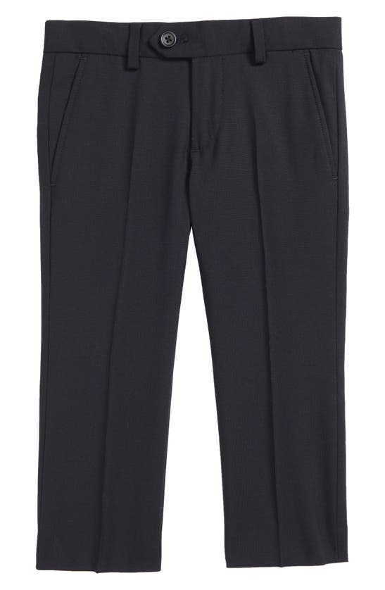 TALLIA SOLID WOOL BLEND FLAT FRONT TROUSERS