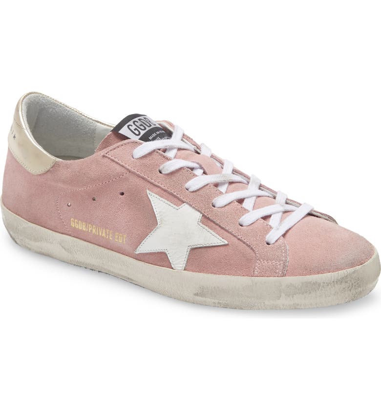 GOLDEN GOOSE Super-Star Private Edition Suede Sneaker, Main, color, PINK SUEDE