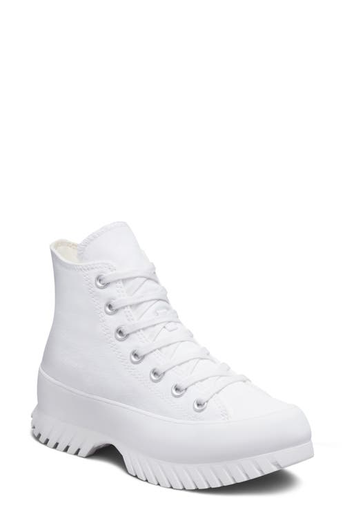 Converse Chuck Taylor® All Star® Lugged High Top Sneaker in White/Egret/Black
