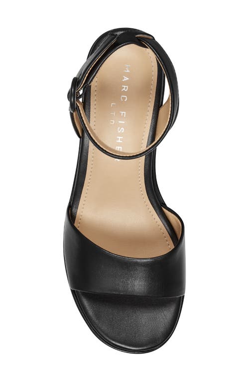 Marc Fisher Ltd Razza Platform Ankle Strap Sandal In Black