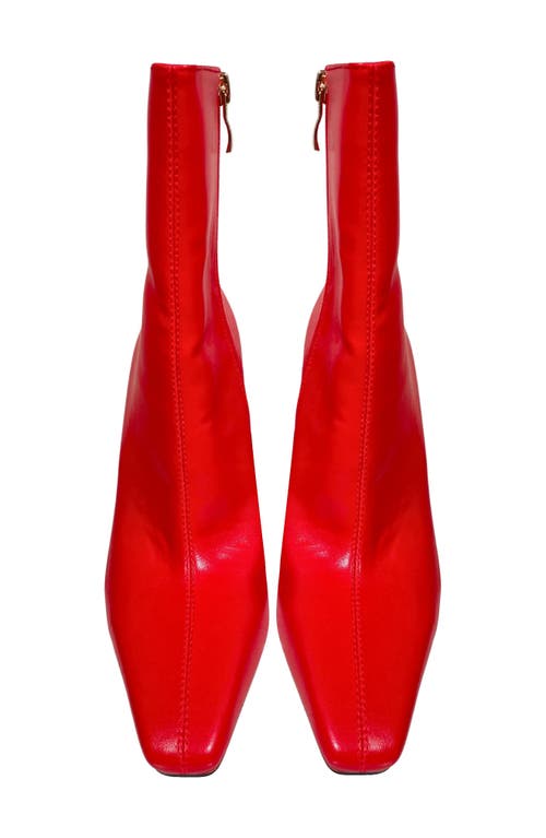 Lady Couture Women's Molly Flare Heel Ankle Boots In Red
