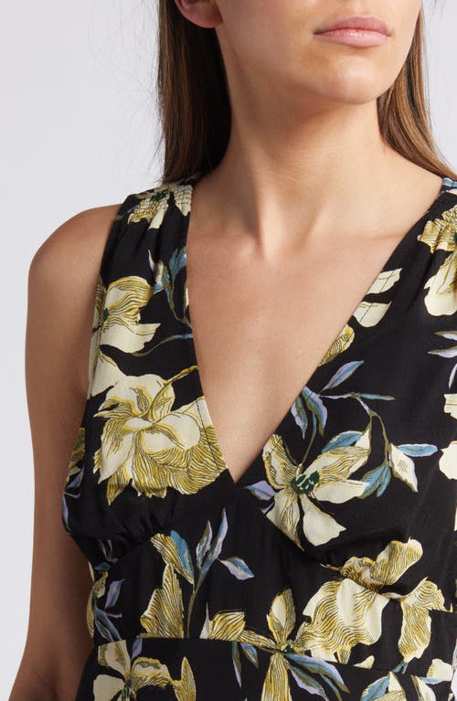 Shop Treasure & Bond Floral Peplum Tank In Black Via Floral