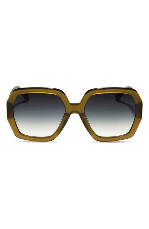 Diff Nola 51mm Gradient Square Sunglasses In Green