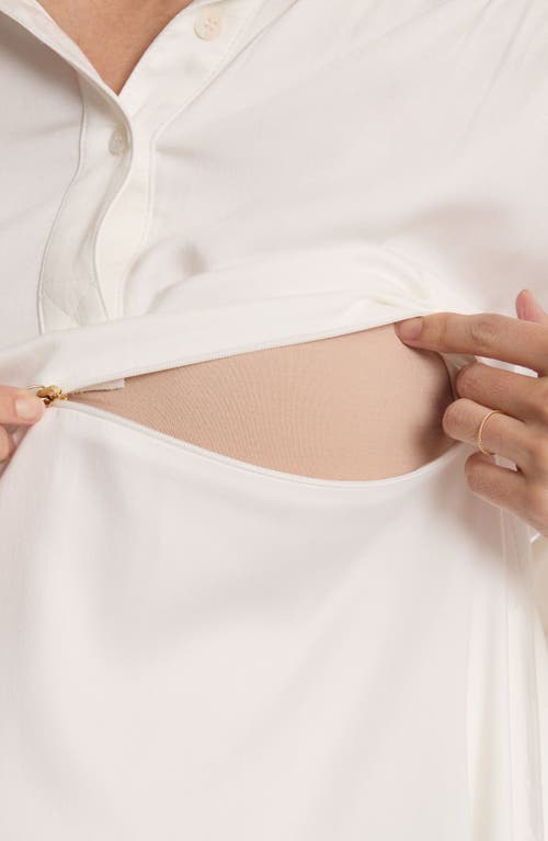 Cache Coeur Harry Maternity/nursing Tunic Top In Ivory