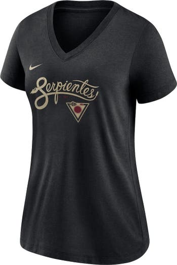 Nike Women's Nike Black Arizona Diamondbacks City Connect Tri-Blend V-Neck  T-Shirt