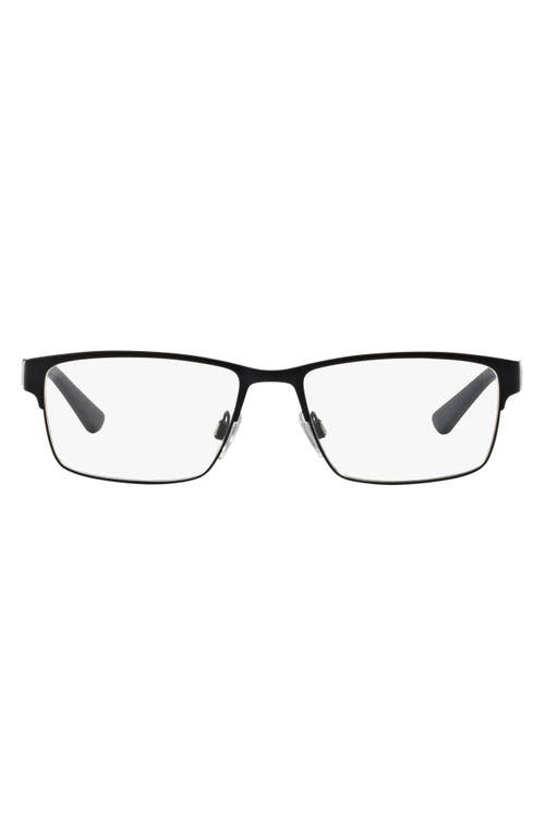 Polo Ralph Lauren 54mm Rectangular Optical Glasses in Matte Blue at Nordstrom