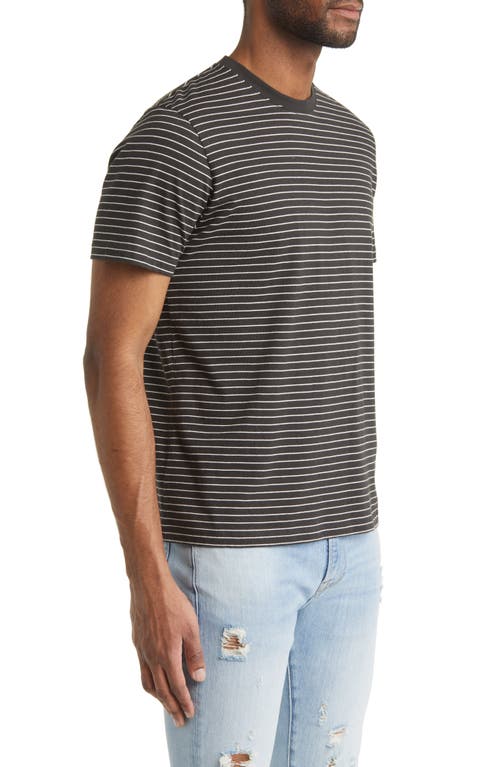 Shop Frame Stripe T-shirt In Noir/off White