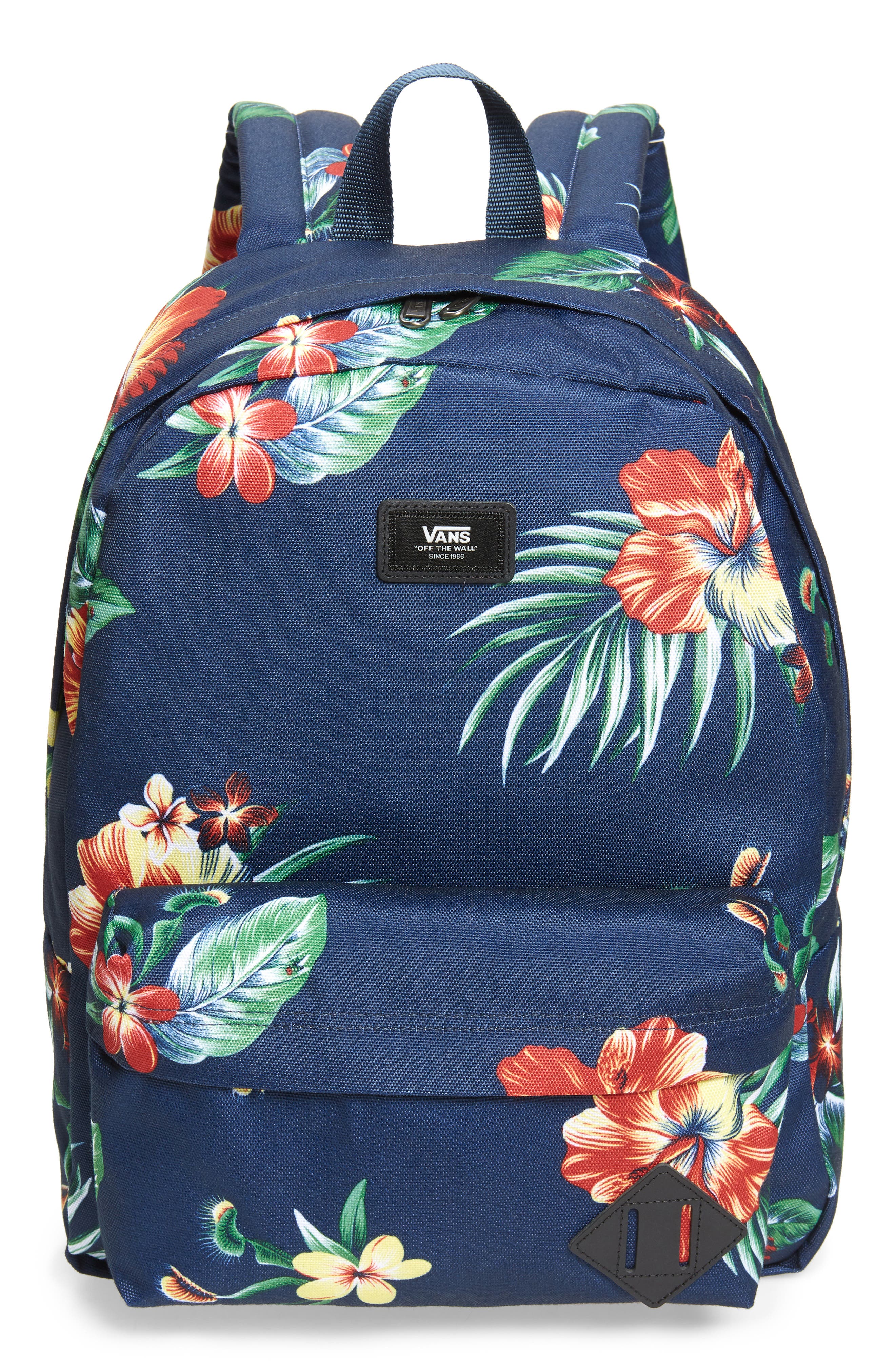 vans old skool floral backpack