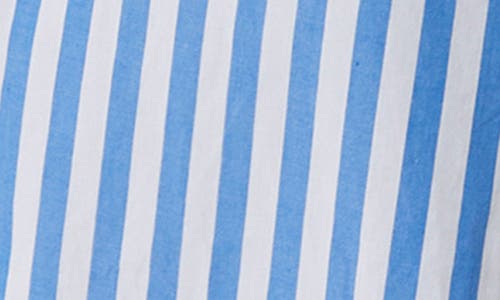 Shop French Connection Thick Stripe Button-up Shirt In White/blue