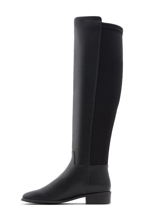 Aldo Womens Zipper Faux Leather Knee-high Boots In Black