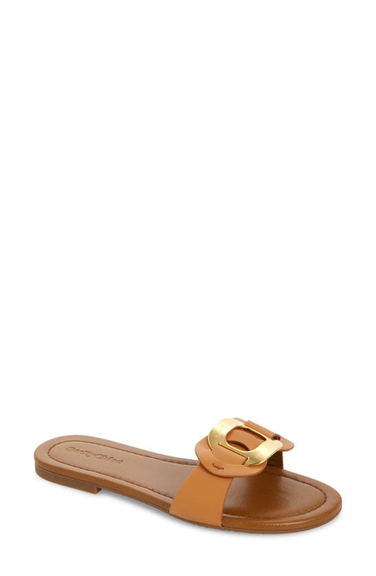 Shop See By Chloé Buckle Slide Sandal In Cuoio
