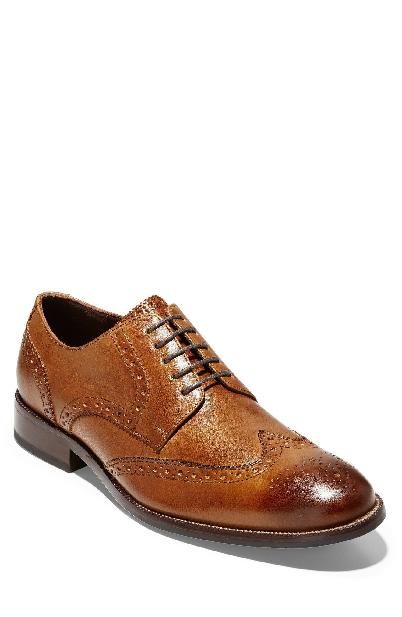 cole haan benton leather wingtip derby ii