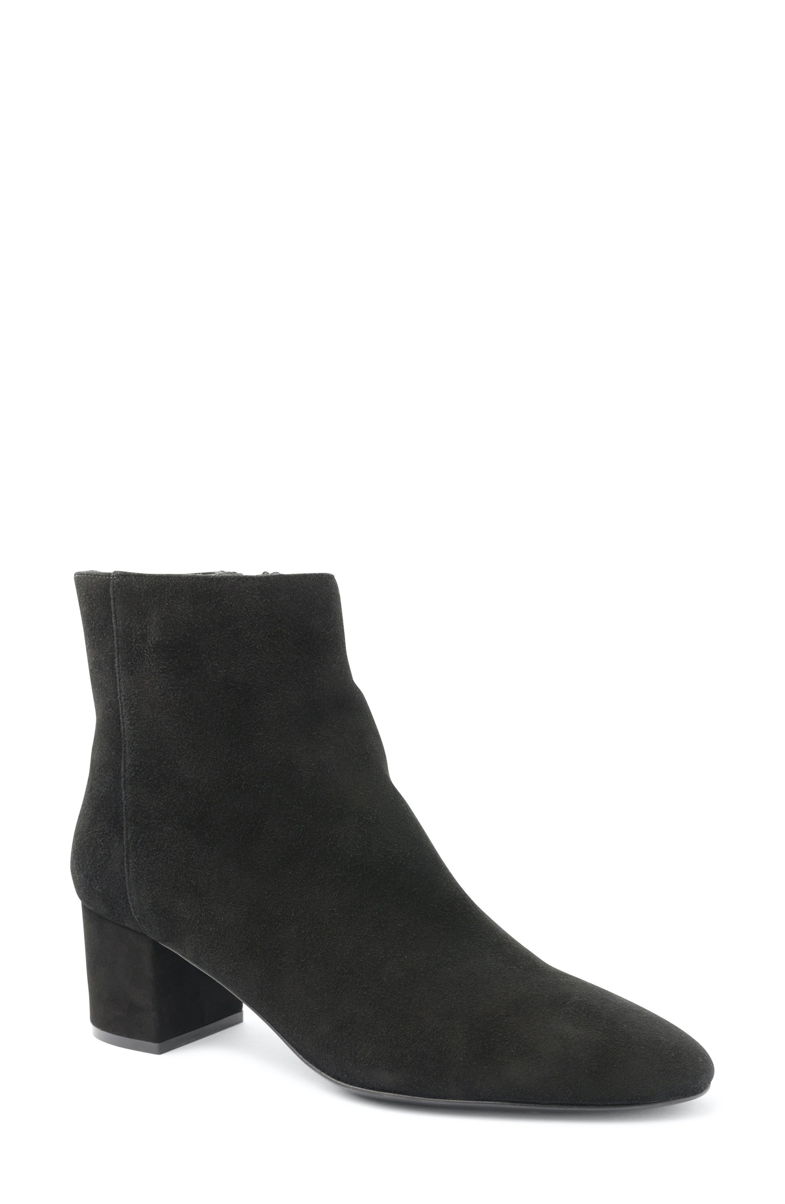 suede black booties