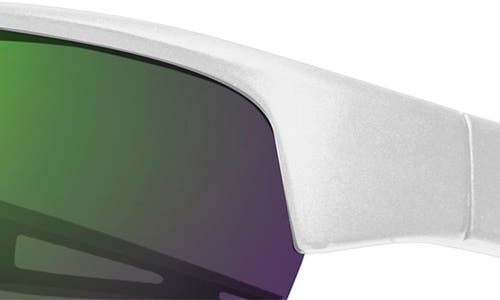 Shop Revo Jett 68mm Square Sunglasses In Matte White Evergreen